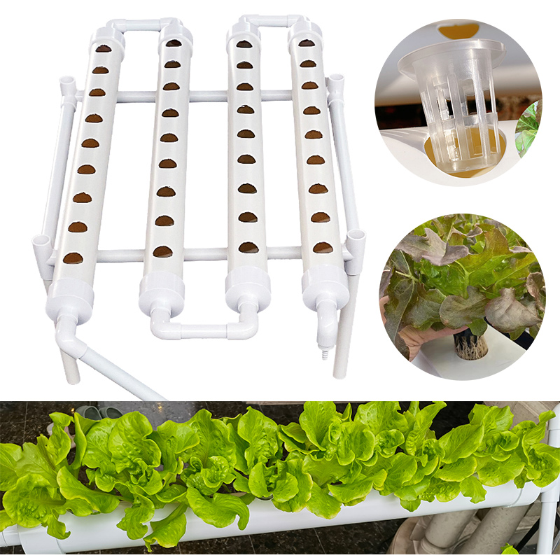 Hydroponic Nft Channel - Hydroponik-Anbausystem-Sets, 36 Sites Lebensmittel, PVC-Rohr, Hydrokultur,