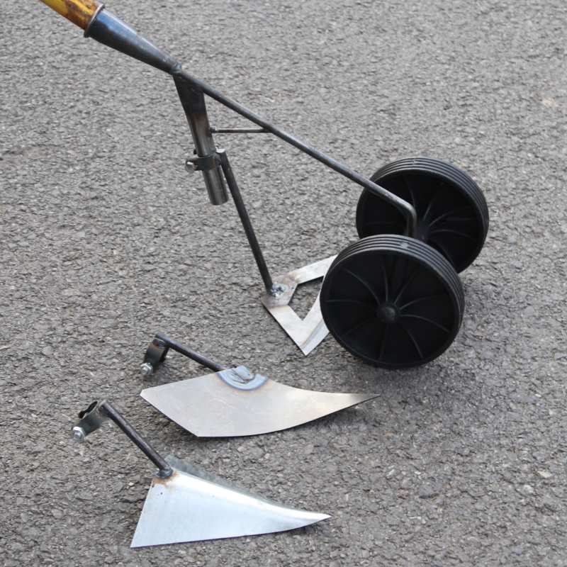 Agriculture Gardening Farming - Garten-Unkrautentfernungswerkzeuge aus Kohlenstoffstahl, geschmiedete Metall-Gartenhacken, 2-Rad-3-in-1-Handpflüge