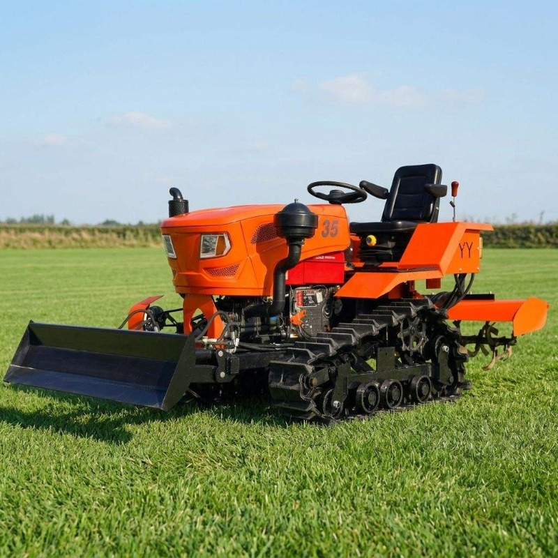 Farming Equipment For Agriculture - Raupenschlepper 4WD Bodenfräse 35 PS Raupentraktor