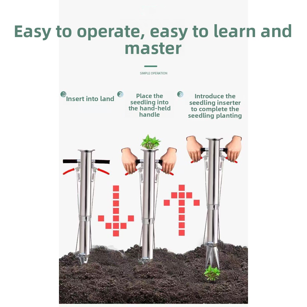 Handlicher Edelstahl-Sämlingsp – Manual Seeder Hand Bewertung und Preis